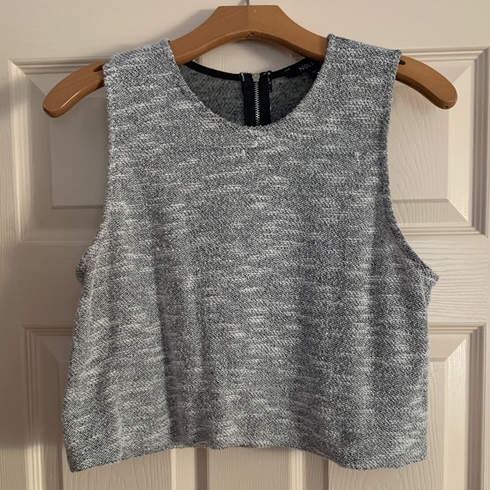 Gray Tank Crop Top